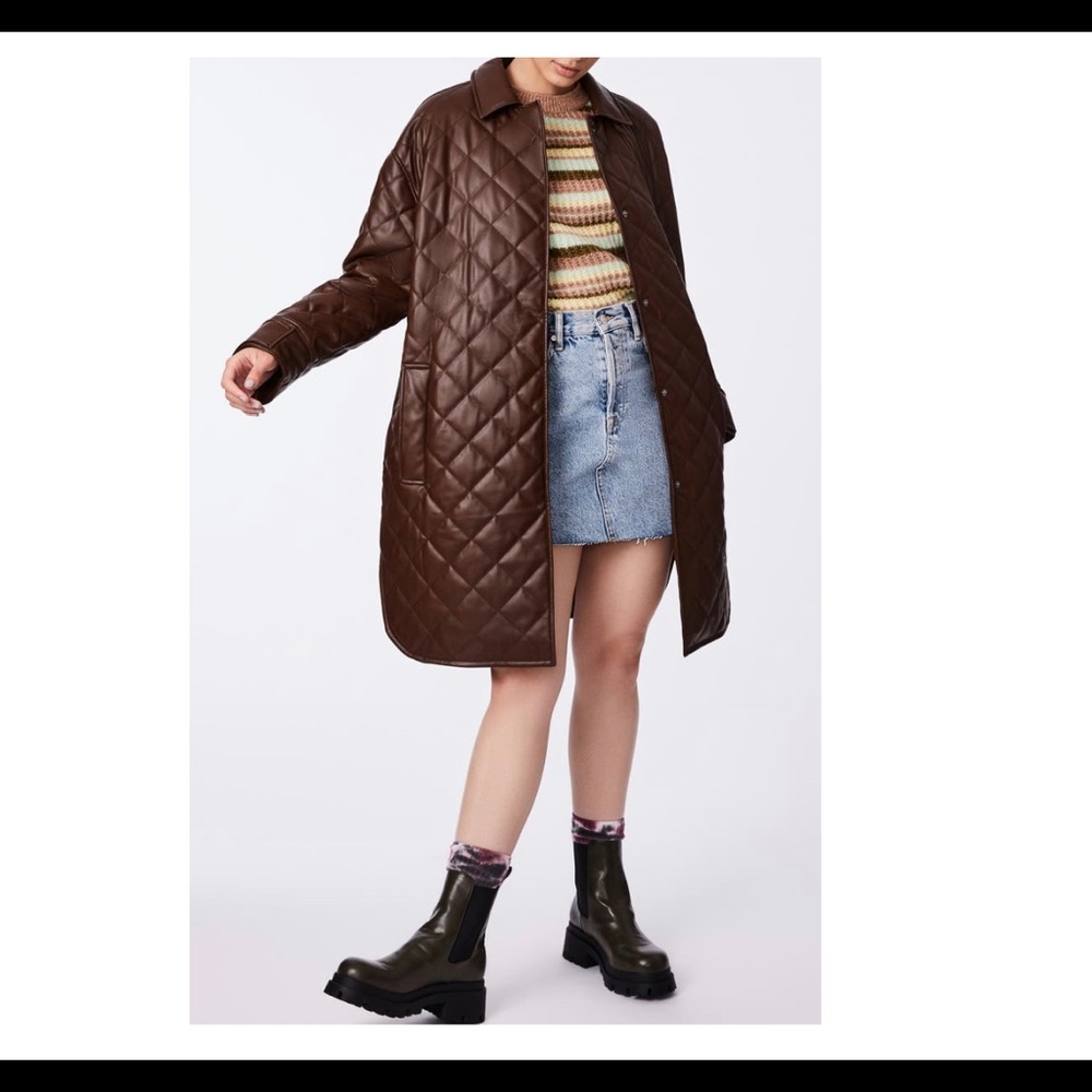 Bernardo Bernie Quilted Faux Leather Jacket